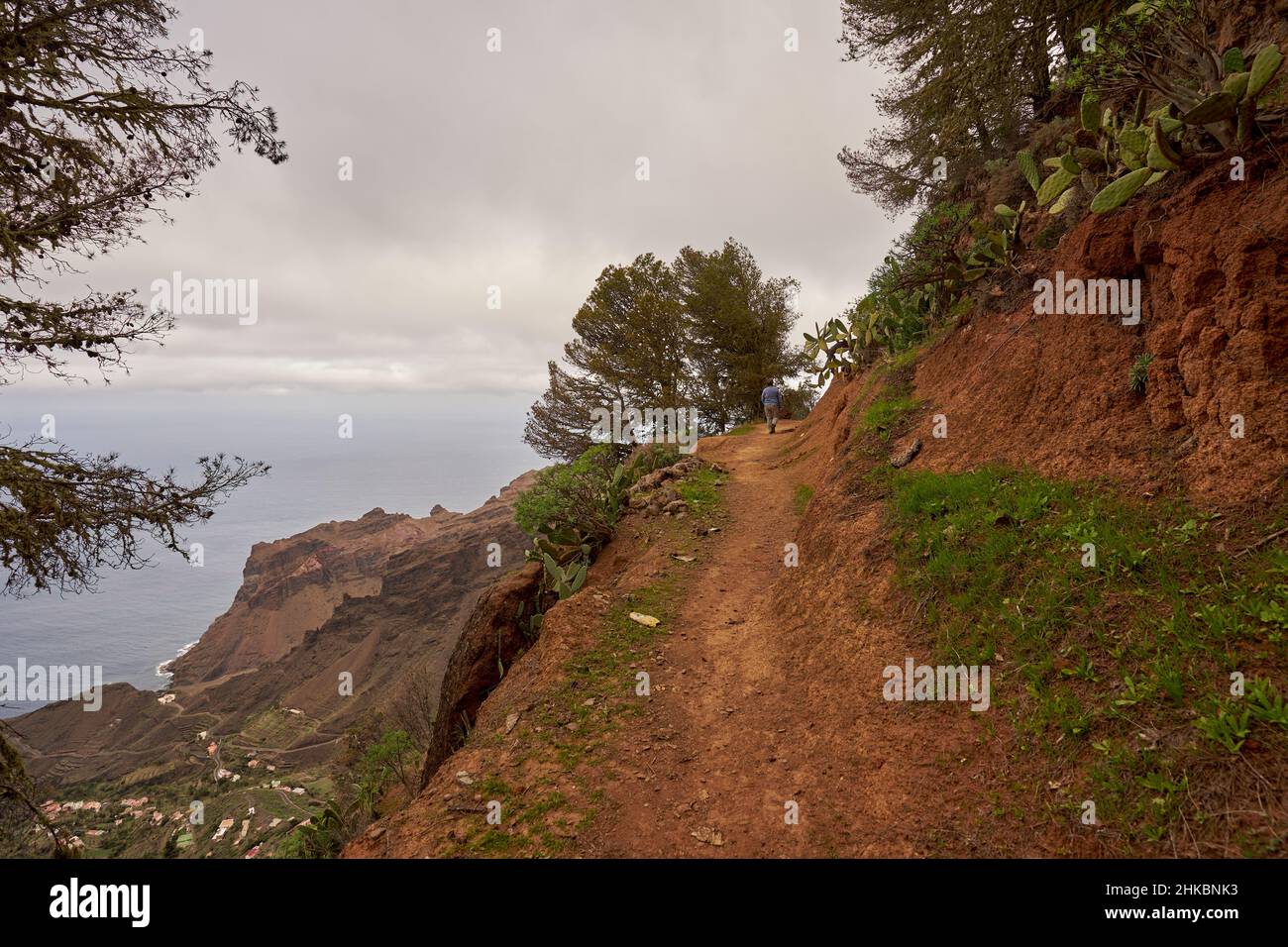 Wanderweg bei Arure, La Gomera, Kanarische Inseln, Spanien Stock Photo
