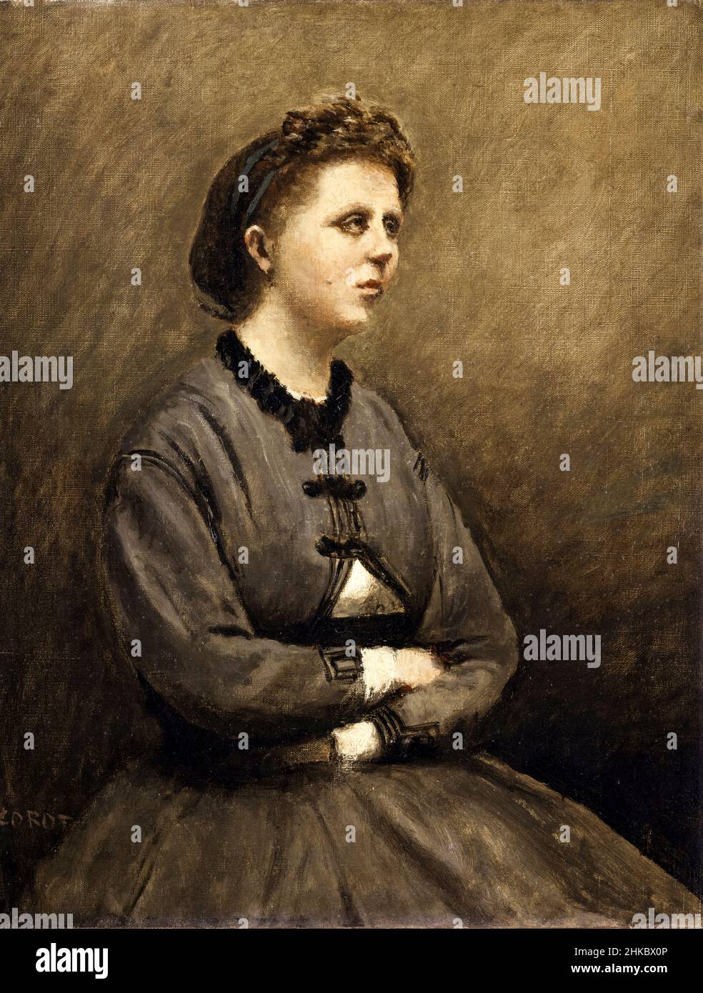 Vintage 1960 Corot “The Letter” Portrait Art Print Vintage 1960 Corot “The Letter” Portrait Art Print