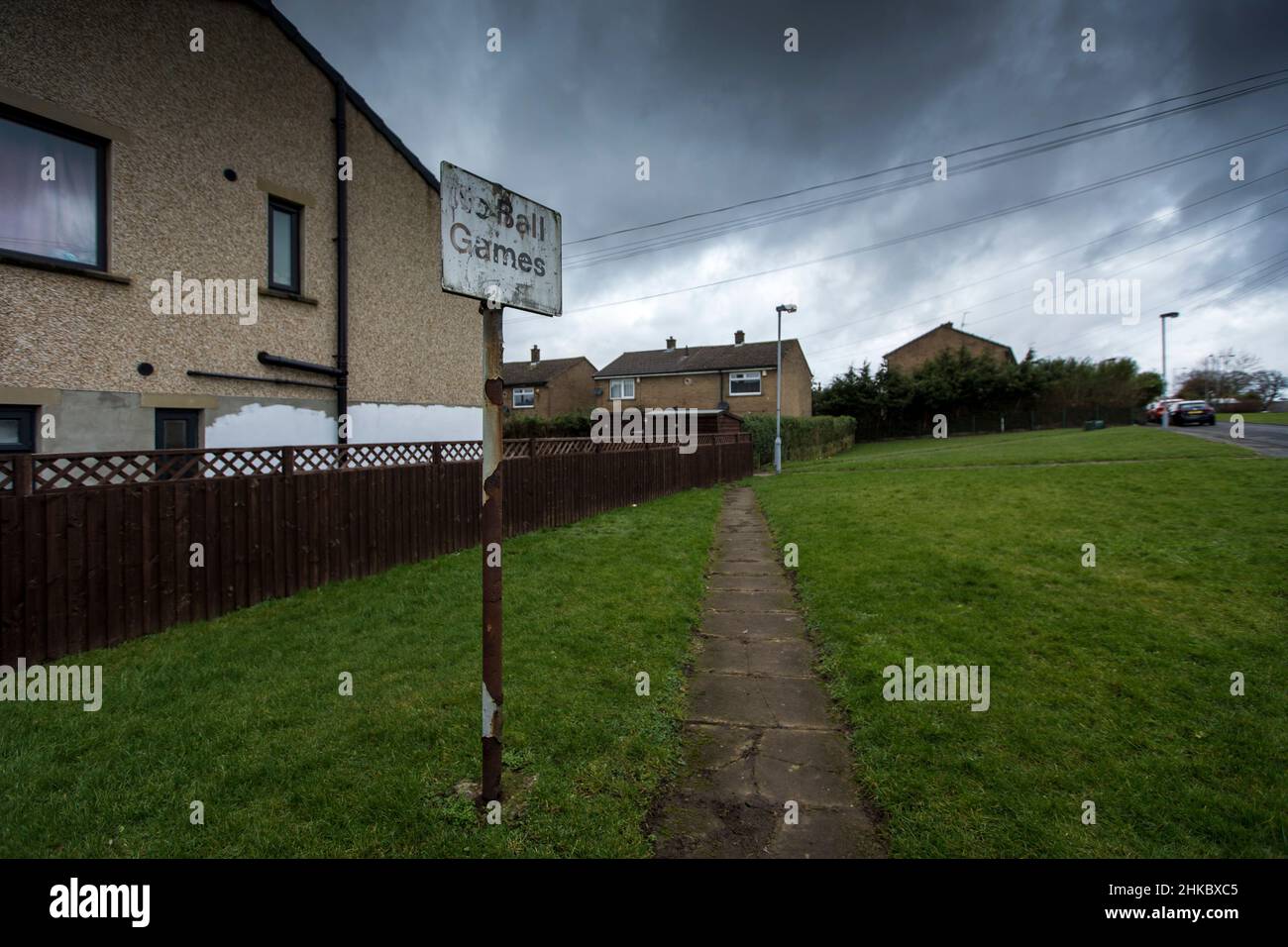 Queensbury, UK. 3rd Feb, 2022. The Hillcrest housing estate in