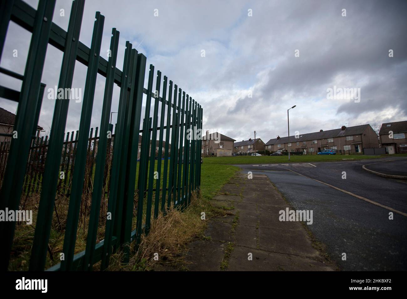 Queensbury, UK. 3rd Feb, 2022. The Hillcrest housing estate in