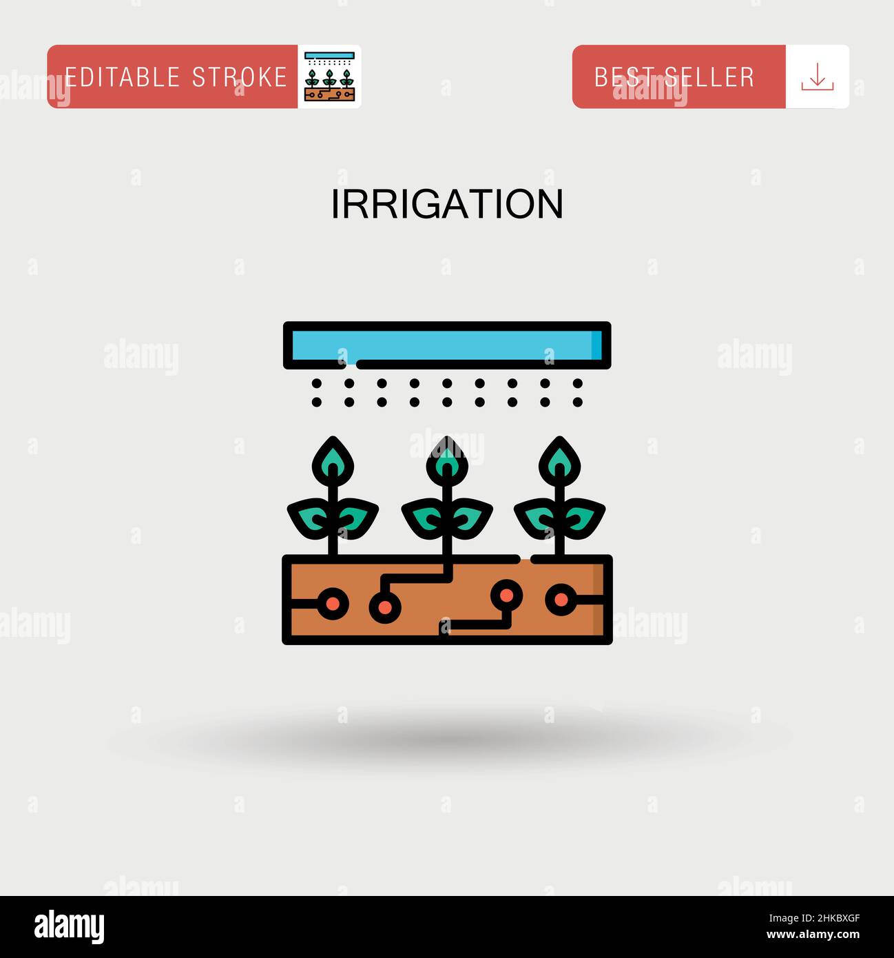 Irrigation Simple vector icon. Stock Vector