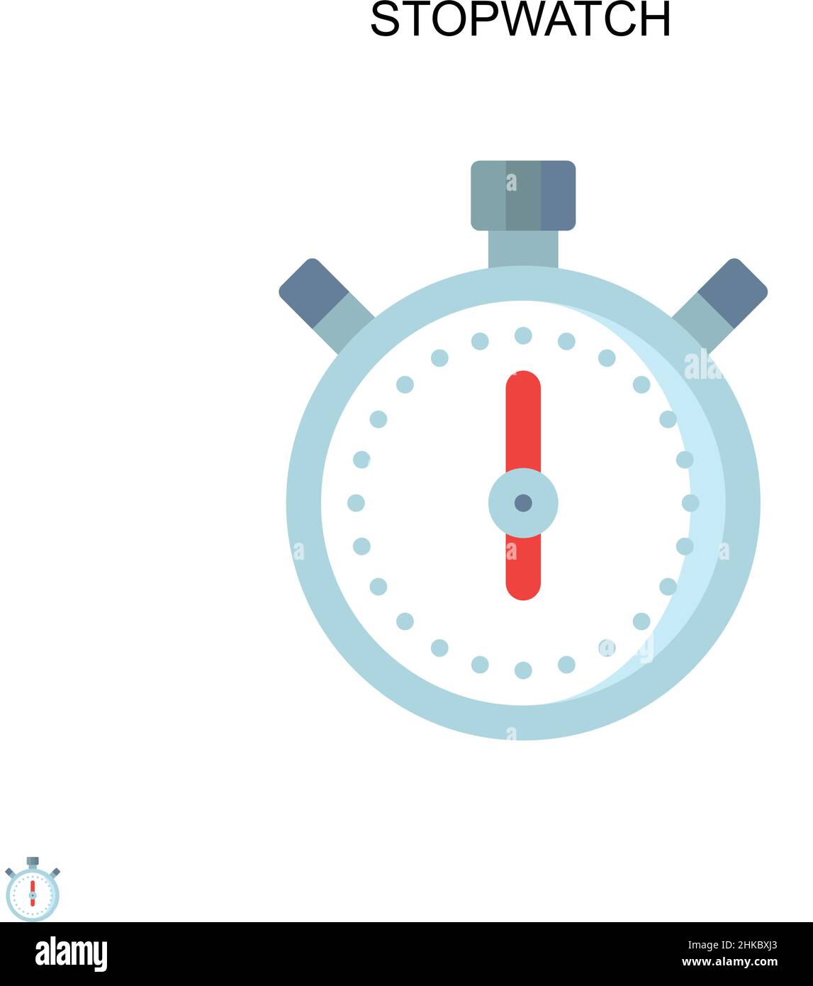 Stopwatch Simple vector icon. Illustration symbol design template for ...