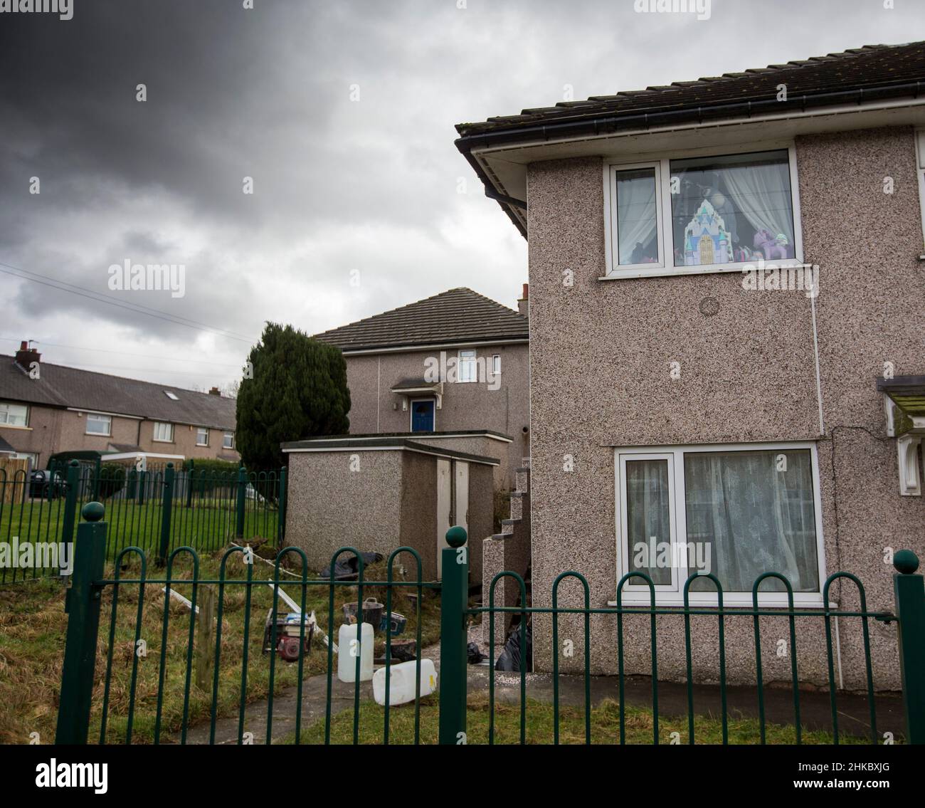 Queensbury, UK. 3rd Feb, 2022. The Hillcrest housing estate in