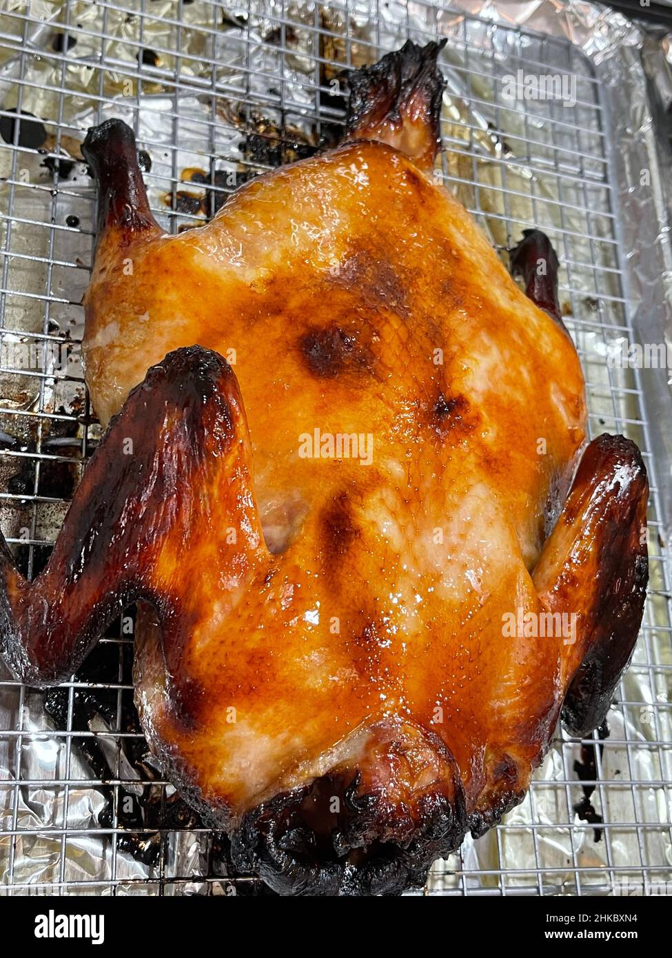 Whole roast honey duck - Image Stock Photo - Alamy
