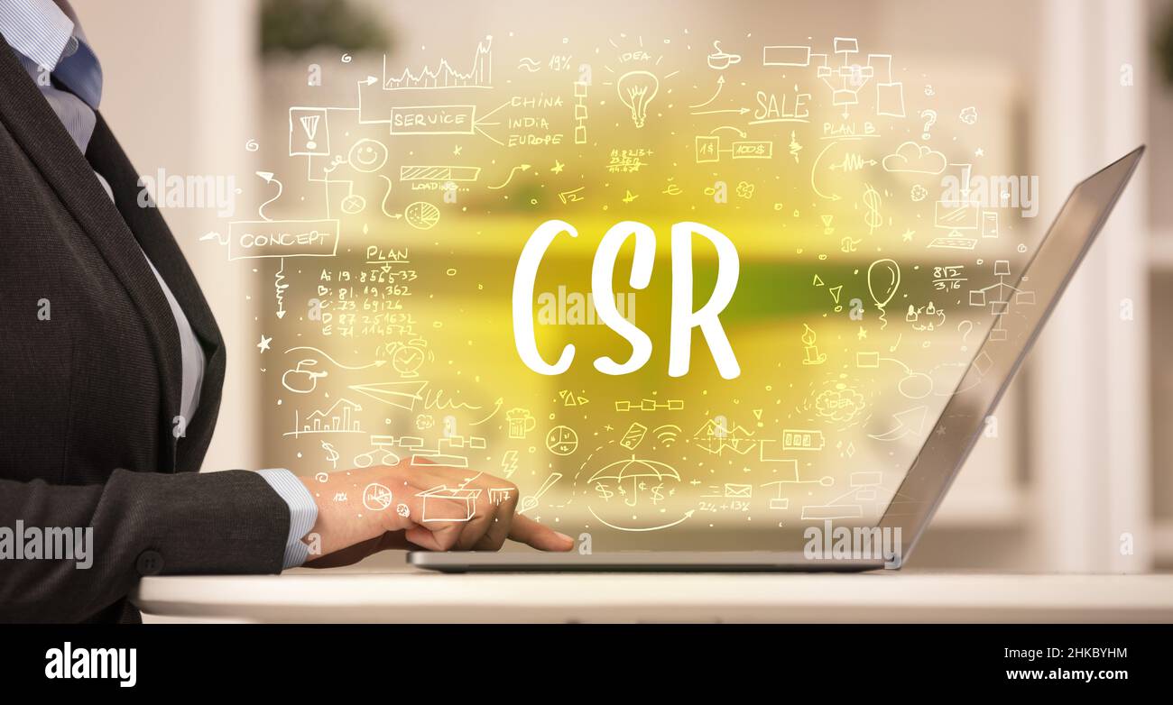 hand working on new modern computer Stock Photo - Alamy