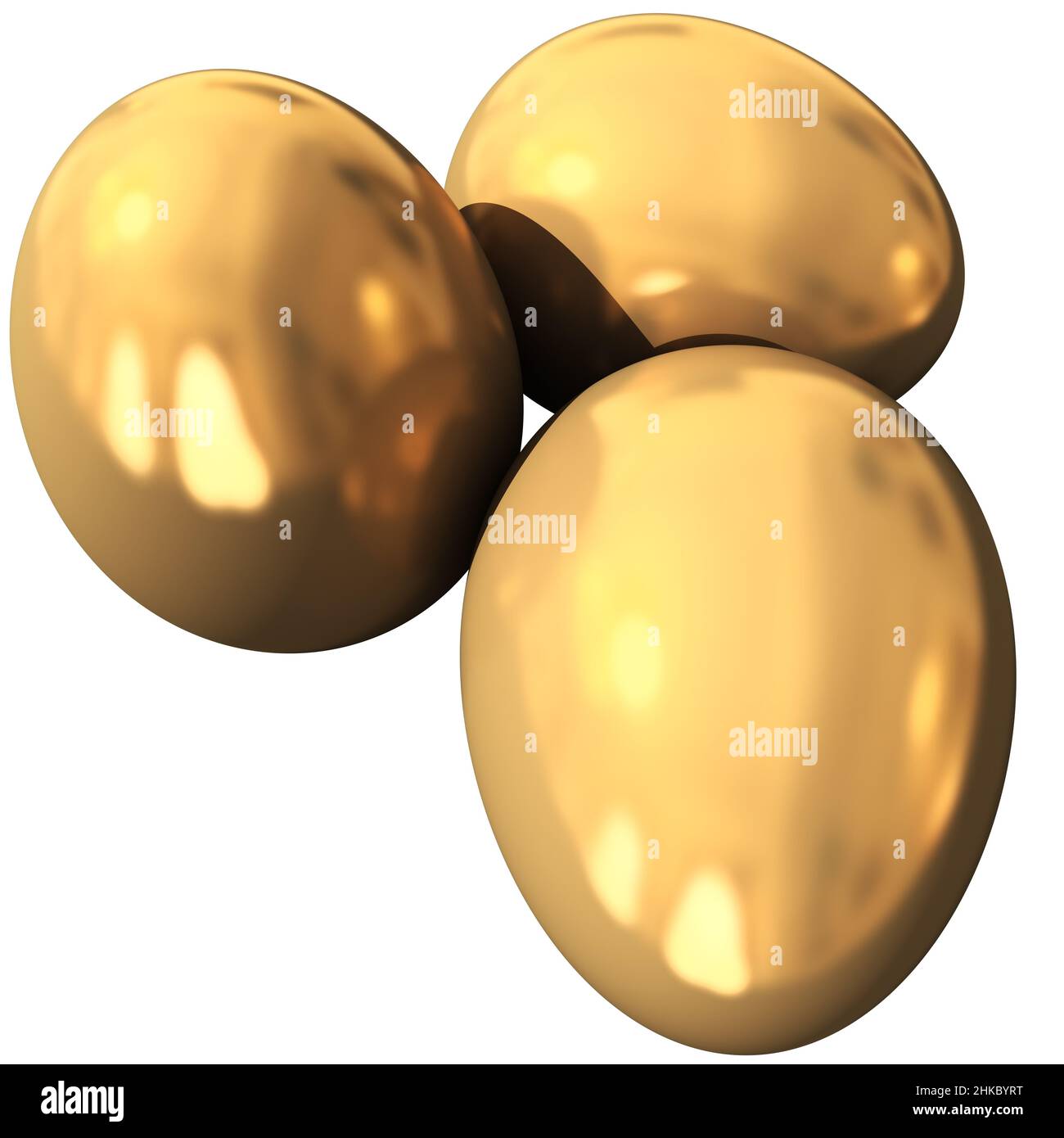 3d rendering golden eggs hi-res stock photography and images - Alamy