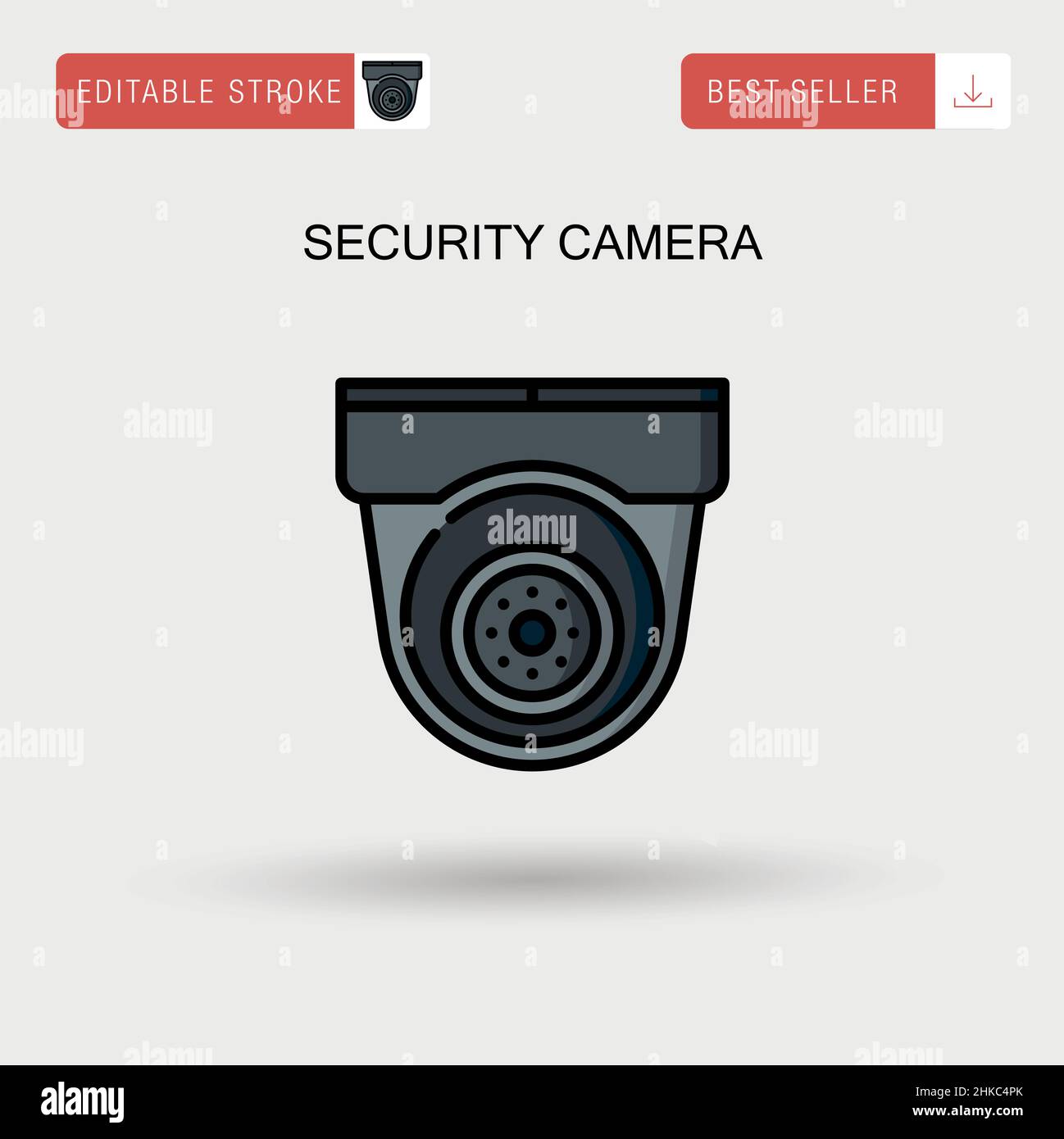 Security camera Simple vector icon. Stock Vector