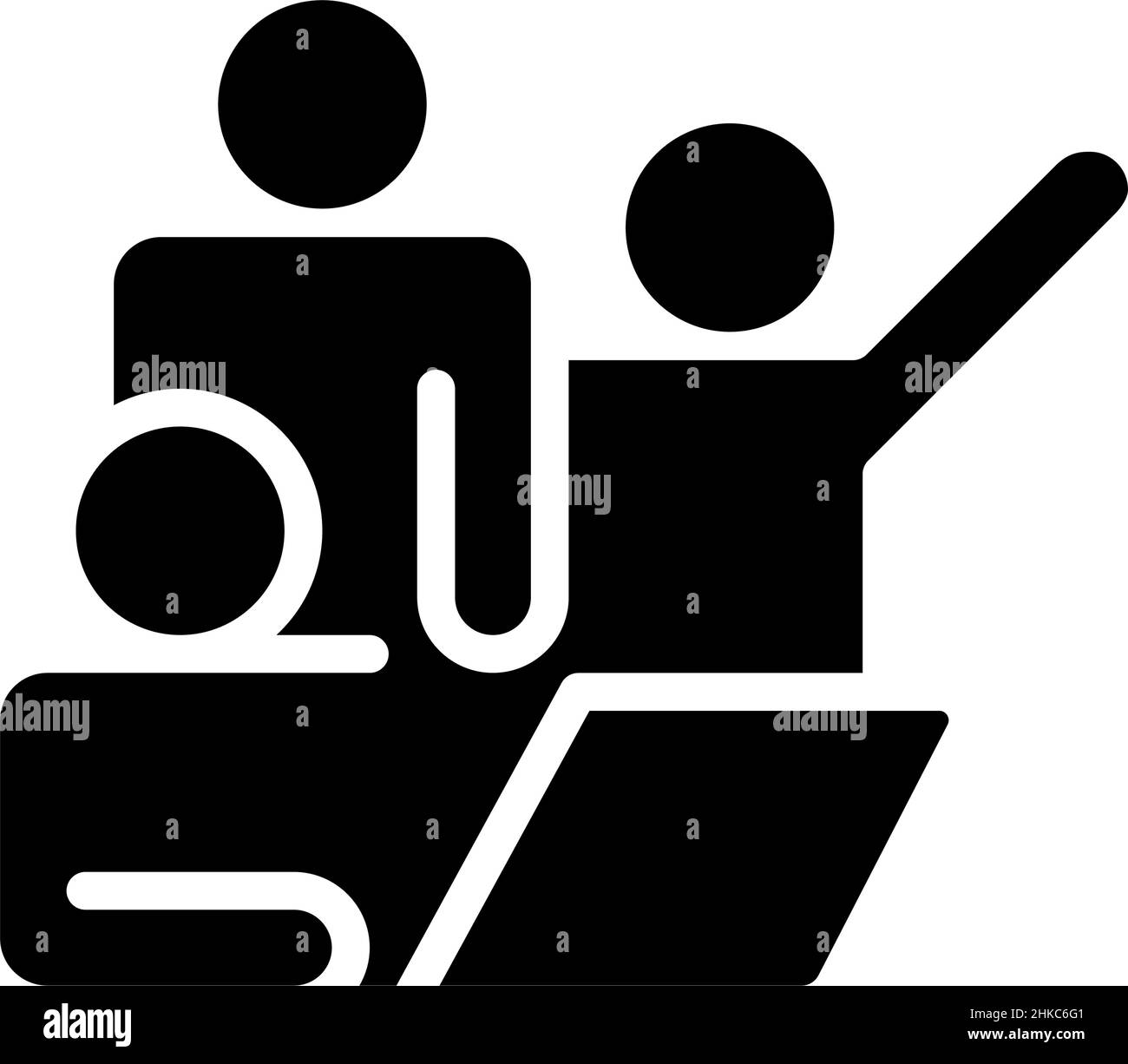 Team meeting black glyph icon Stock Vector Image & Art - Alamy