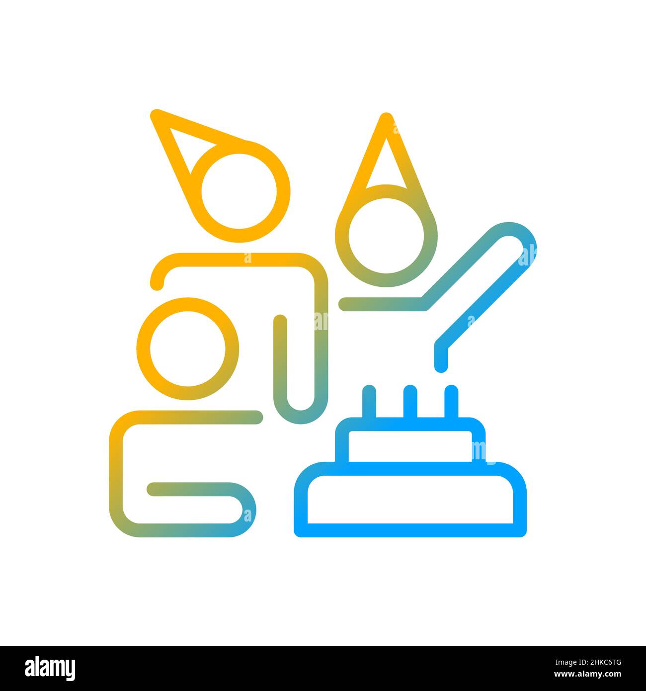 Time to celebrate gradient linear vector icon Stock Vector
