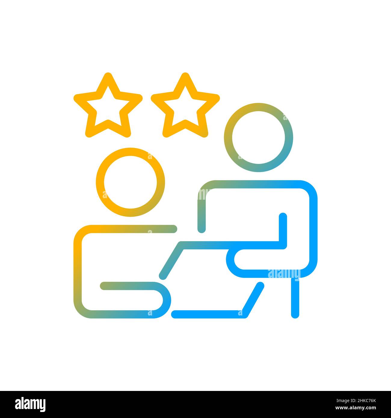 Feedback gradient linear vector icon Stock Vector