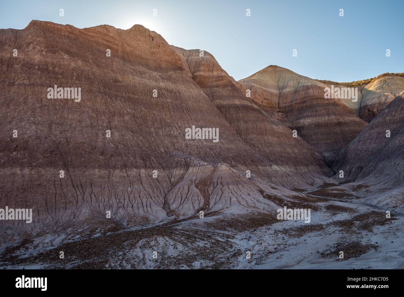 The Blue Mesa Trail in Petrified Forest National Park, Arizona Stock Photo