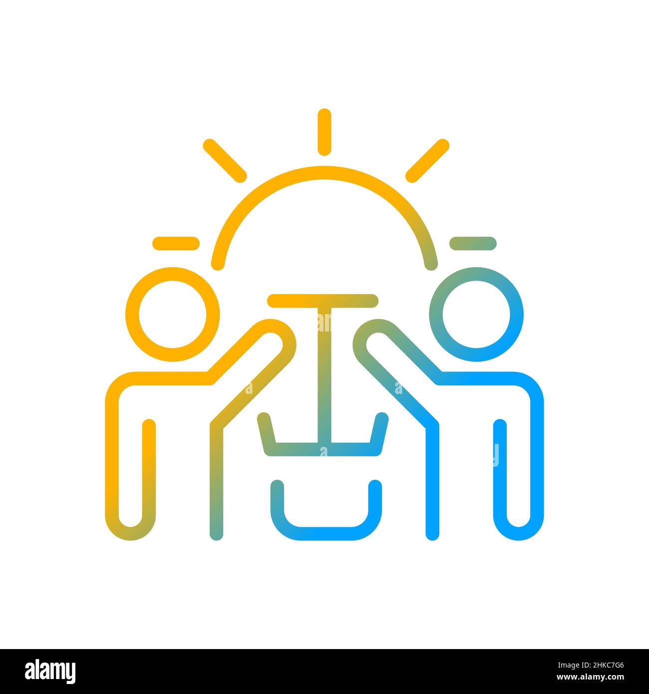 New ideas gradient linear vector icon Stock Vector