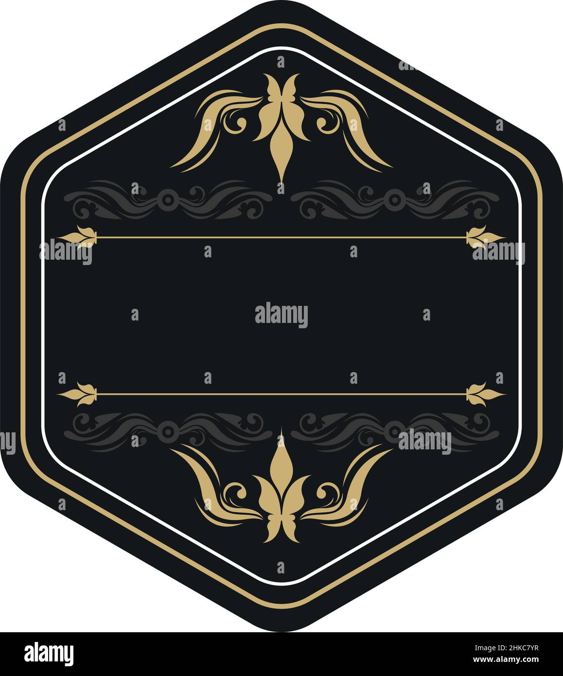 vintage label golden frame Stock Vector Image & Art - Alamy