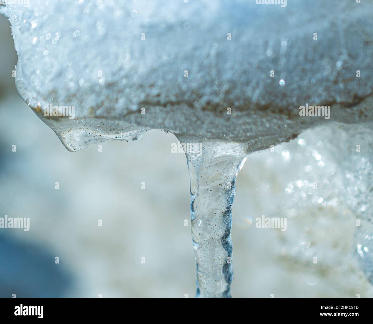 Frozen water in winter at daytime Stock Photo Alamy
