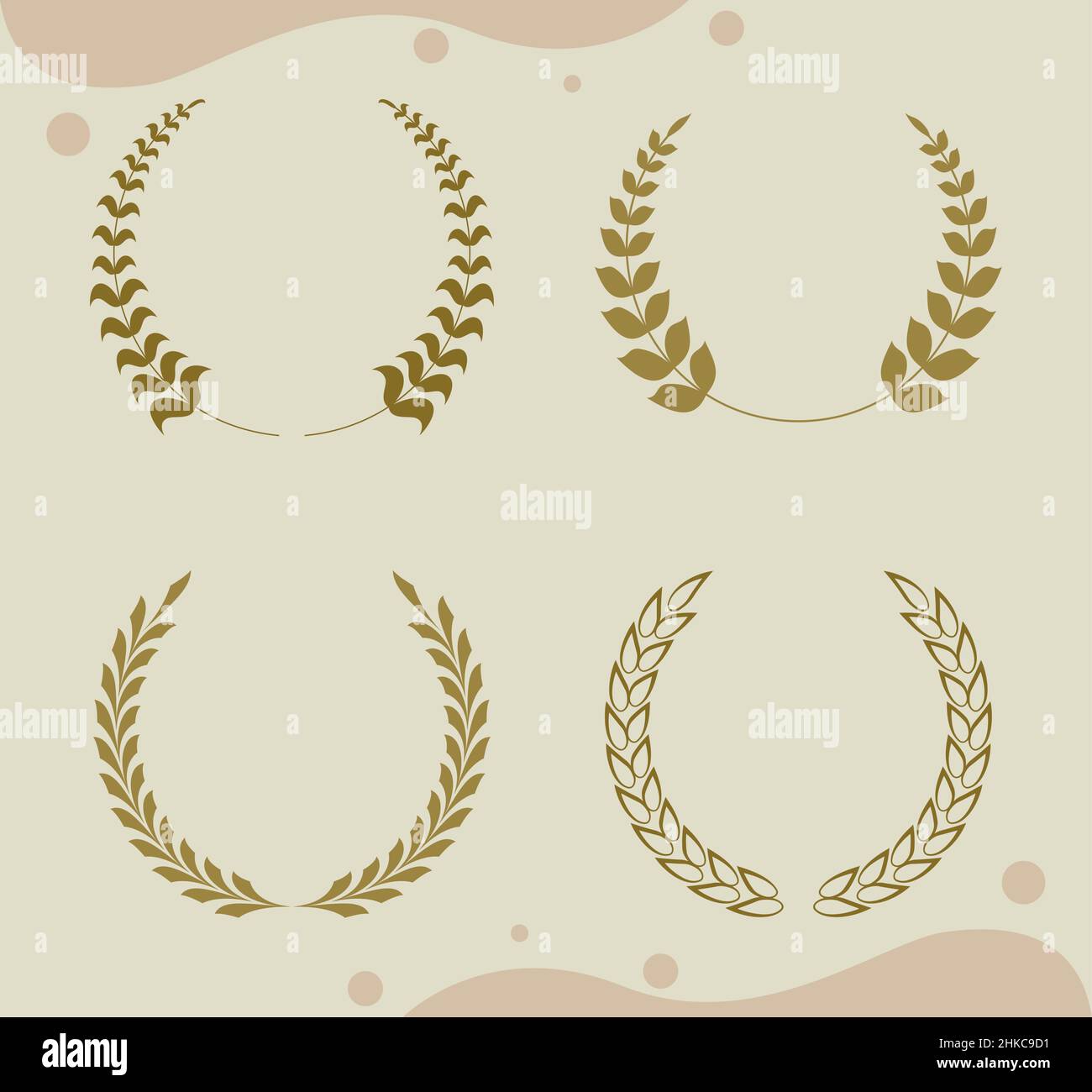 laurel wreaths four icons Stock Vector Image & Art - Alamy