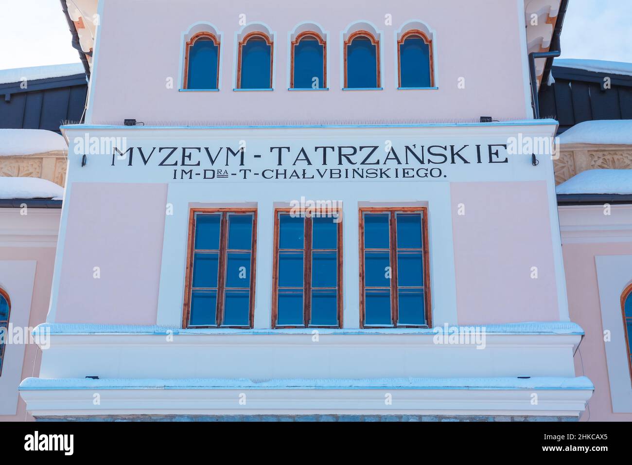 Zakopane, Poland. 29 January 2022. The building of the Tatra Museum in Zakopane. Credit: Waldemar Sikora Stock Photo