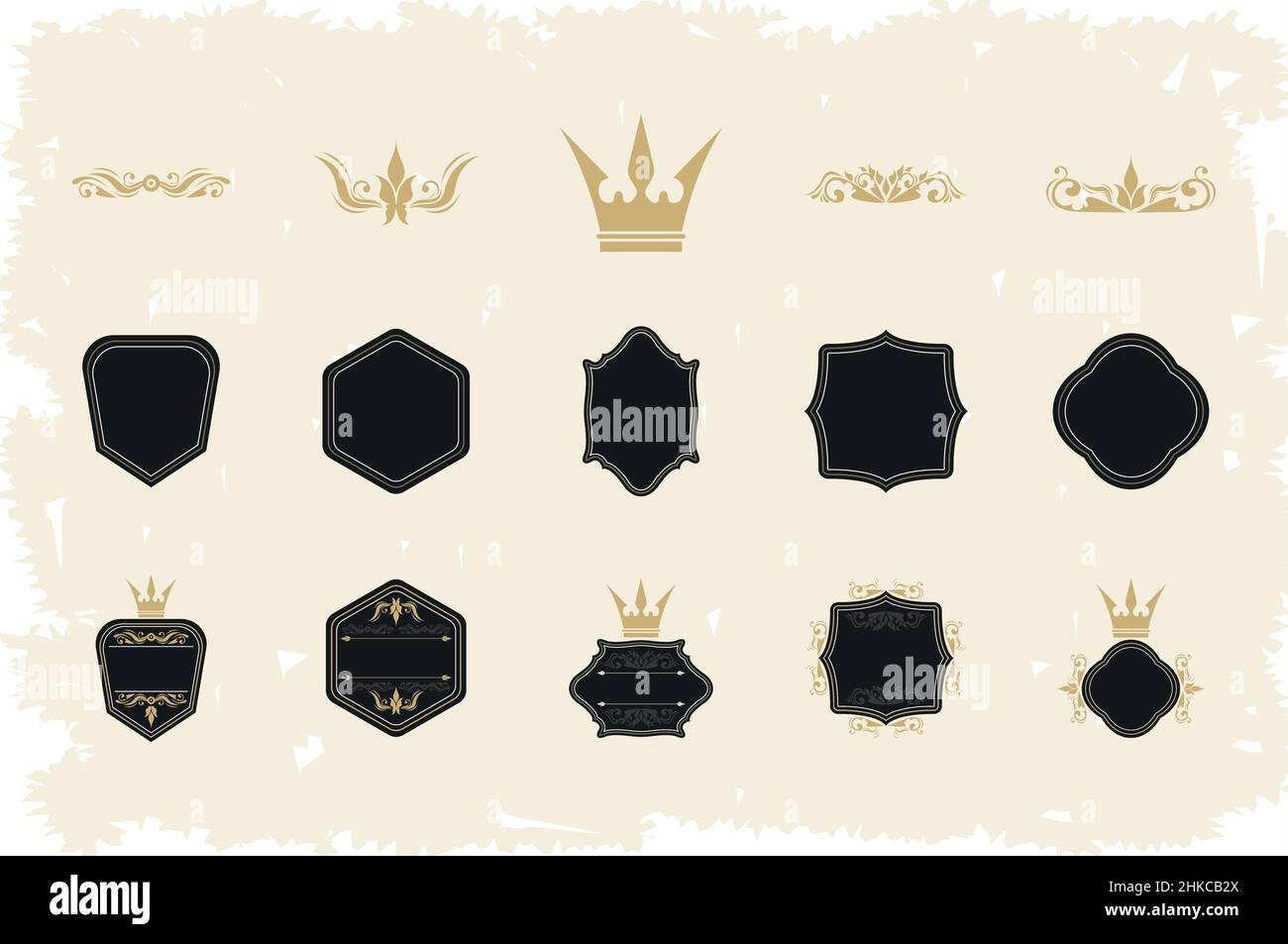 fifteen royal labels icons Stock Vector Image & Art - Alamy