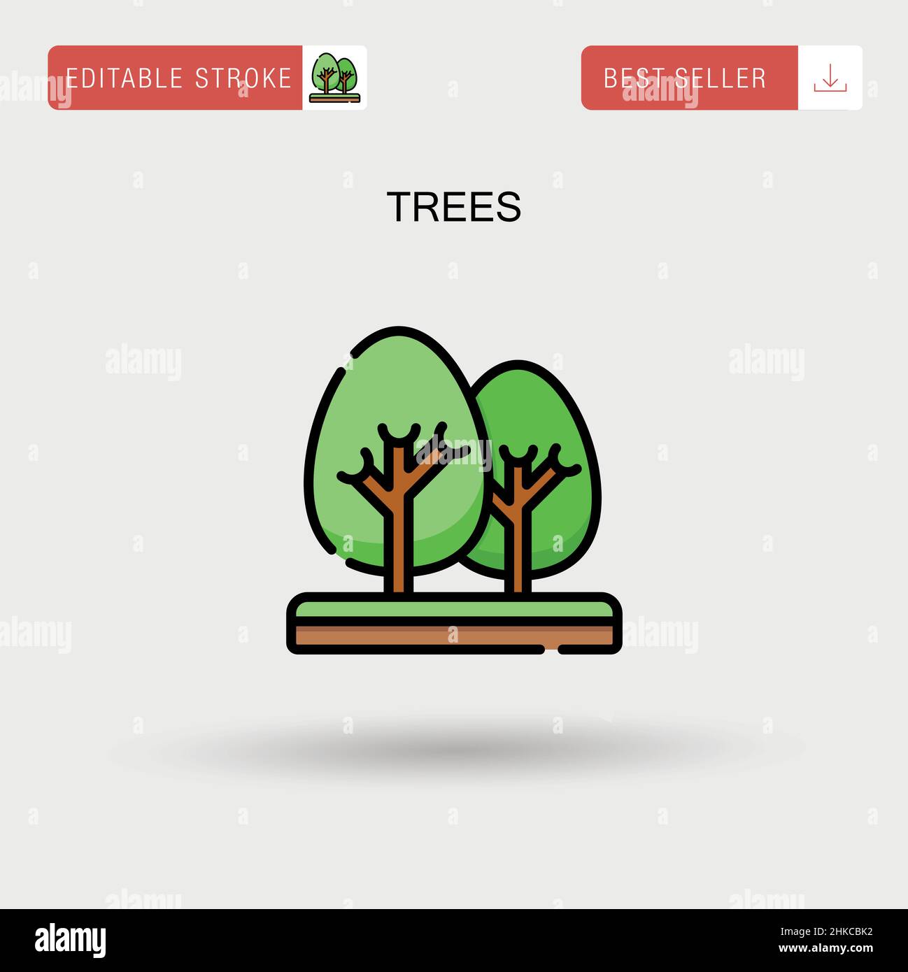 Trees Simple vector icon Stock Vector Image & Art - Alamy