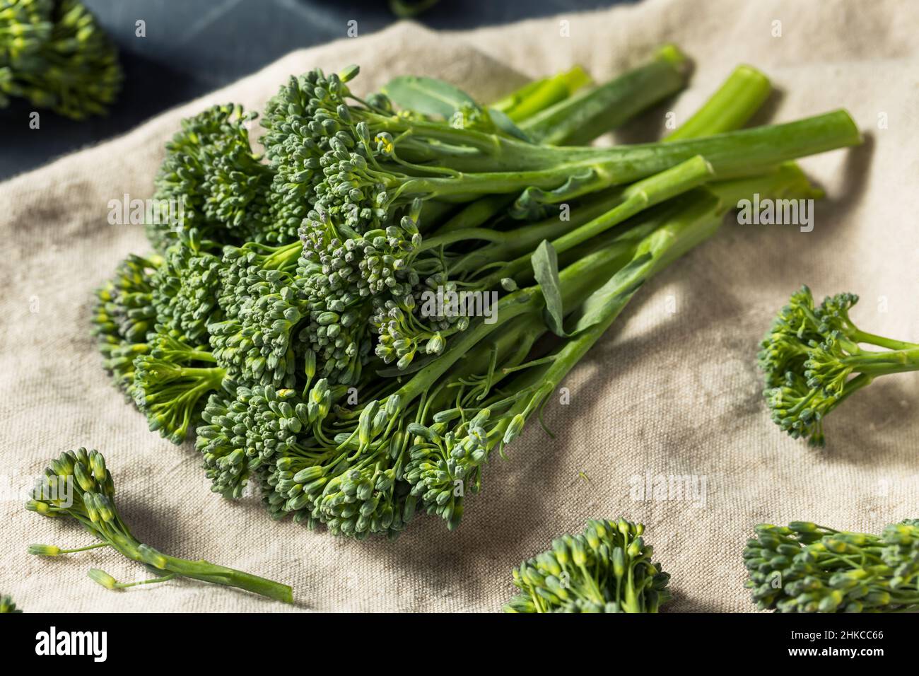 Raw Organic Fresh Broccolini Vegetable Ready to Cook Stock Photo Alamy