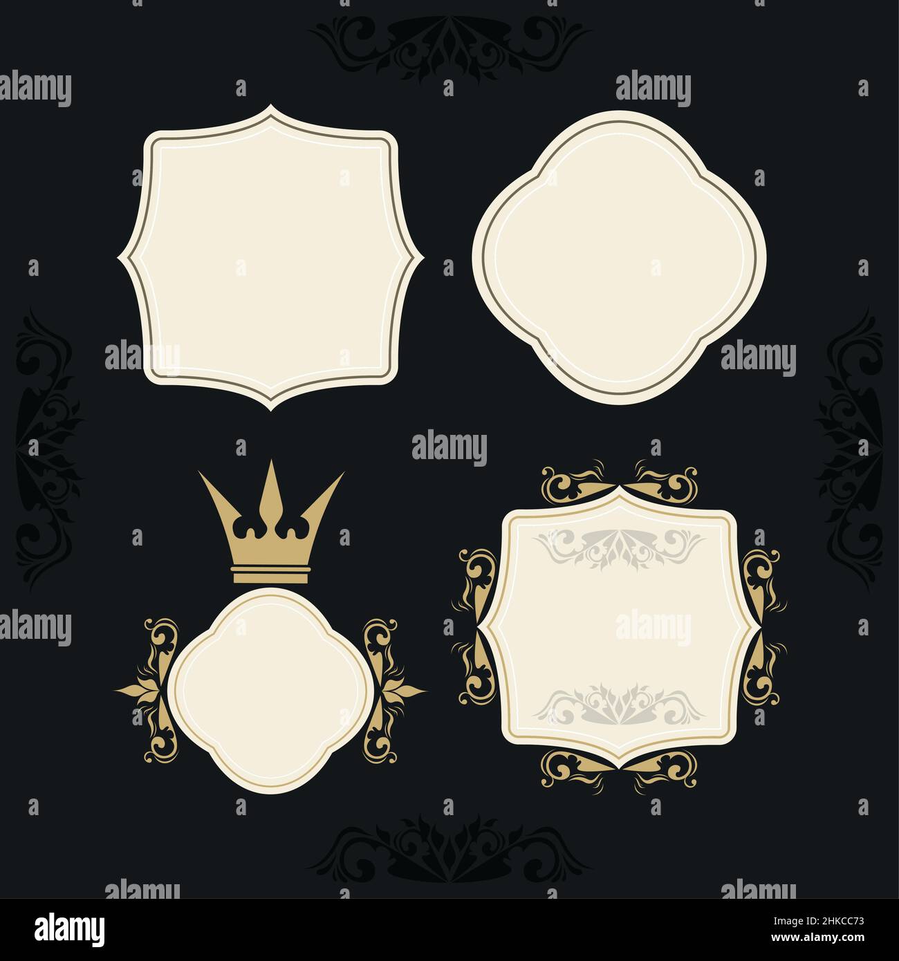 four royal labels icons Stock Vector Image & Art - Alamy