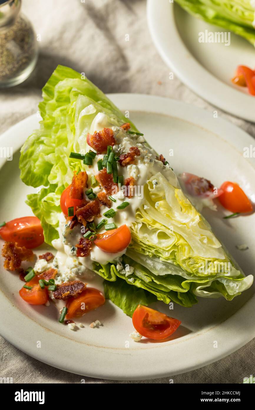 Homemade Healthy Iceberg Wedge Salad with Blue Cheese Dressing Stock Photo Alamy