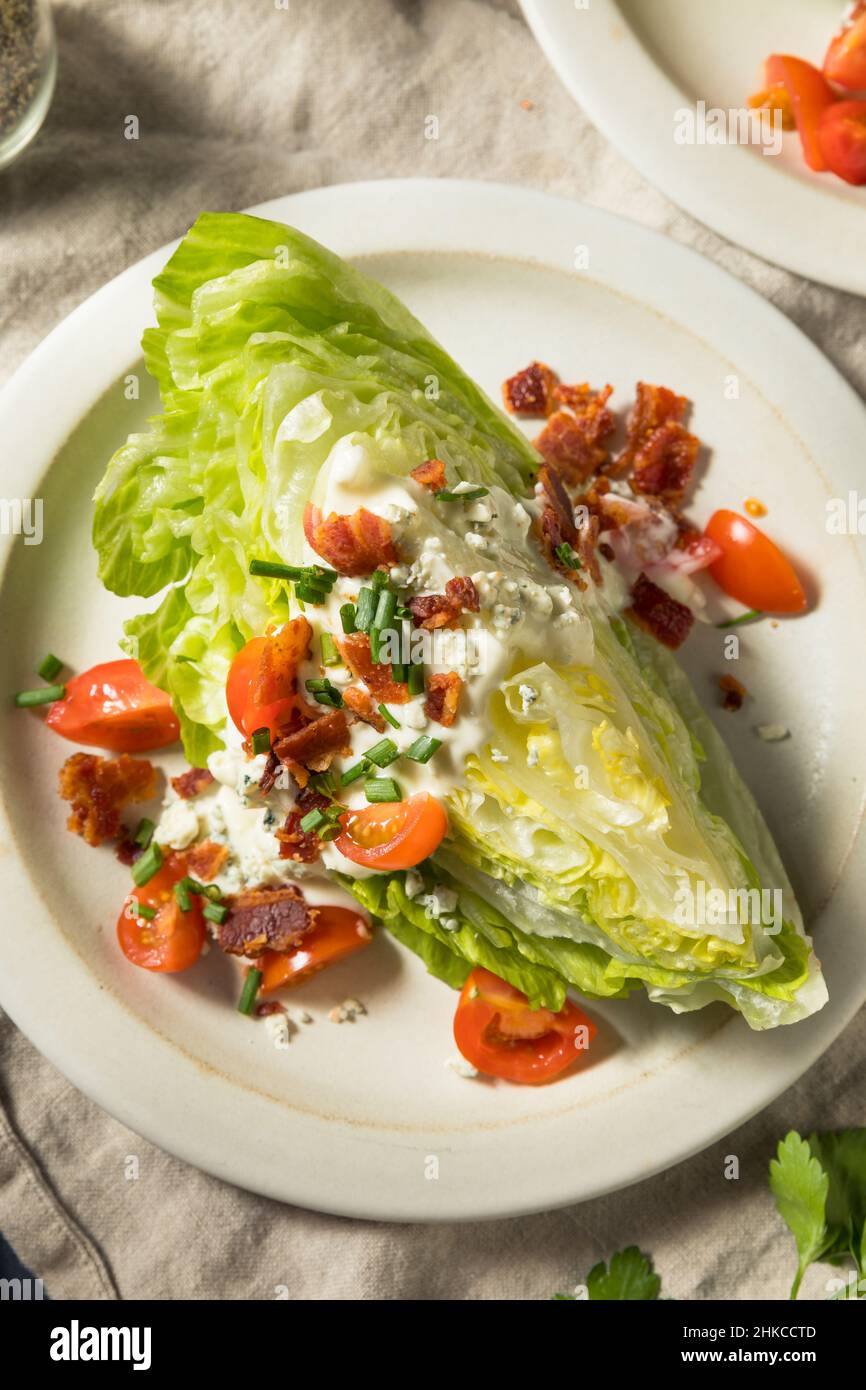 Homemade Healthy Iceberg Wedge Salad with Blue Cheese Dressing Stock Photo Alamy