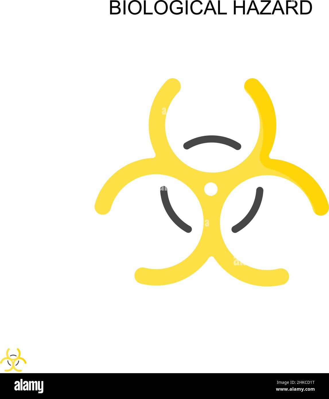 Biological hazard Simple vector icon. Illustration symbol design template for web mobile UI element. Stock Vector