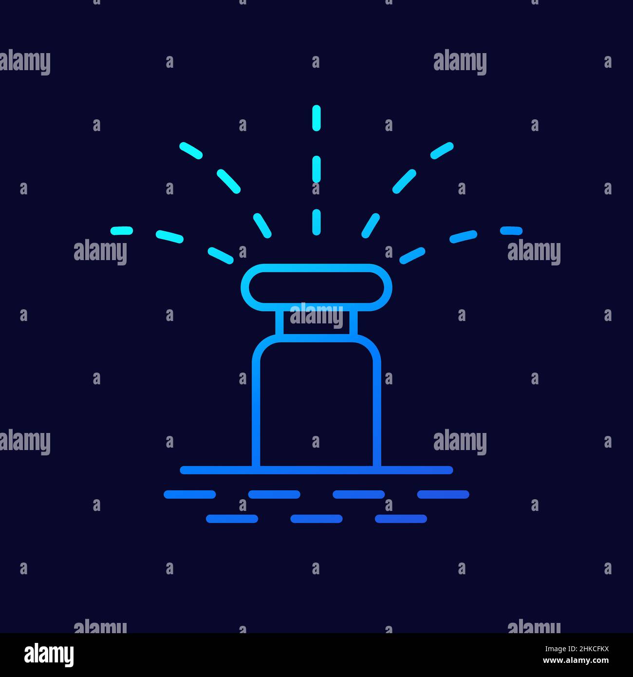 water sprinkler and irrigation line vector icon Stock Vector Image ...