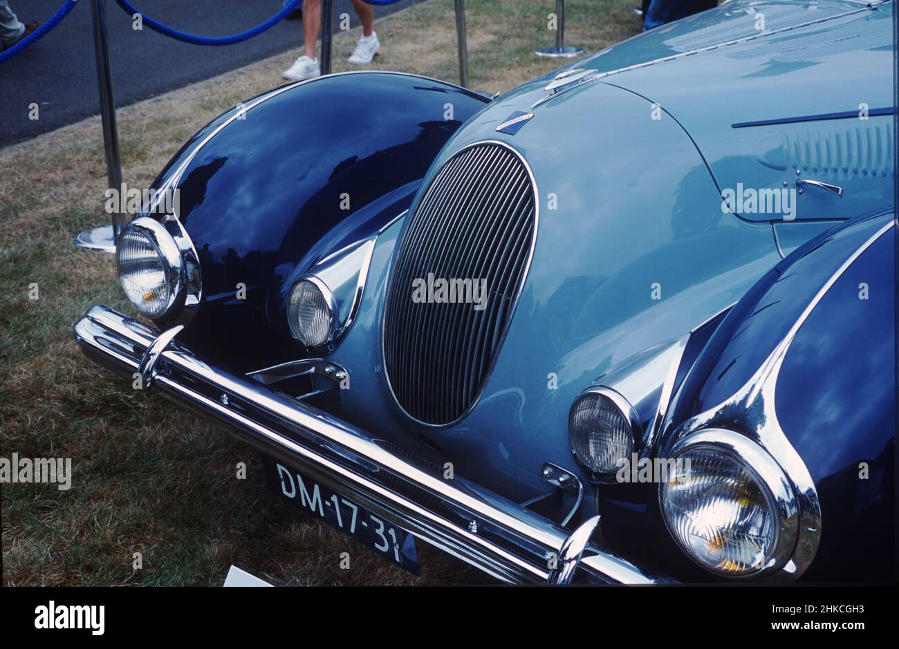 The shapely curves of a 1938 Talbot-Darracq with coachwork by Figoni & Falaschi, on display at the 2001 Goodwood Festival of Speed. Stock Photo