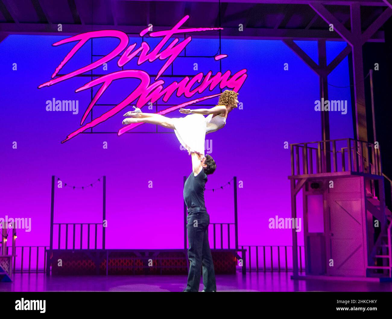 London, UK. 3rd Feb, 2022. Photocall Dirty Dancing - The Classic story on stage at the Dominion Theatre London, Pictured 'Baby' Kira Malou and 'Johnny' Michael O'Reilly Credit: Ian Davidson/Alamy Live News Stock Photo