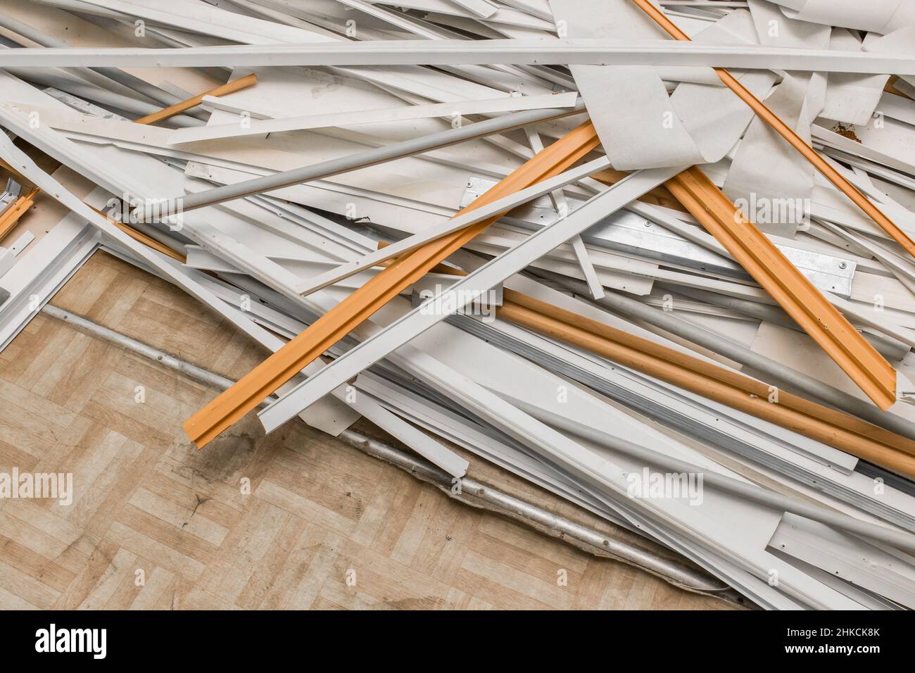 Plastic waste dirty materials old garbage disposal recycle Stock Photo