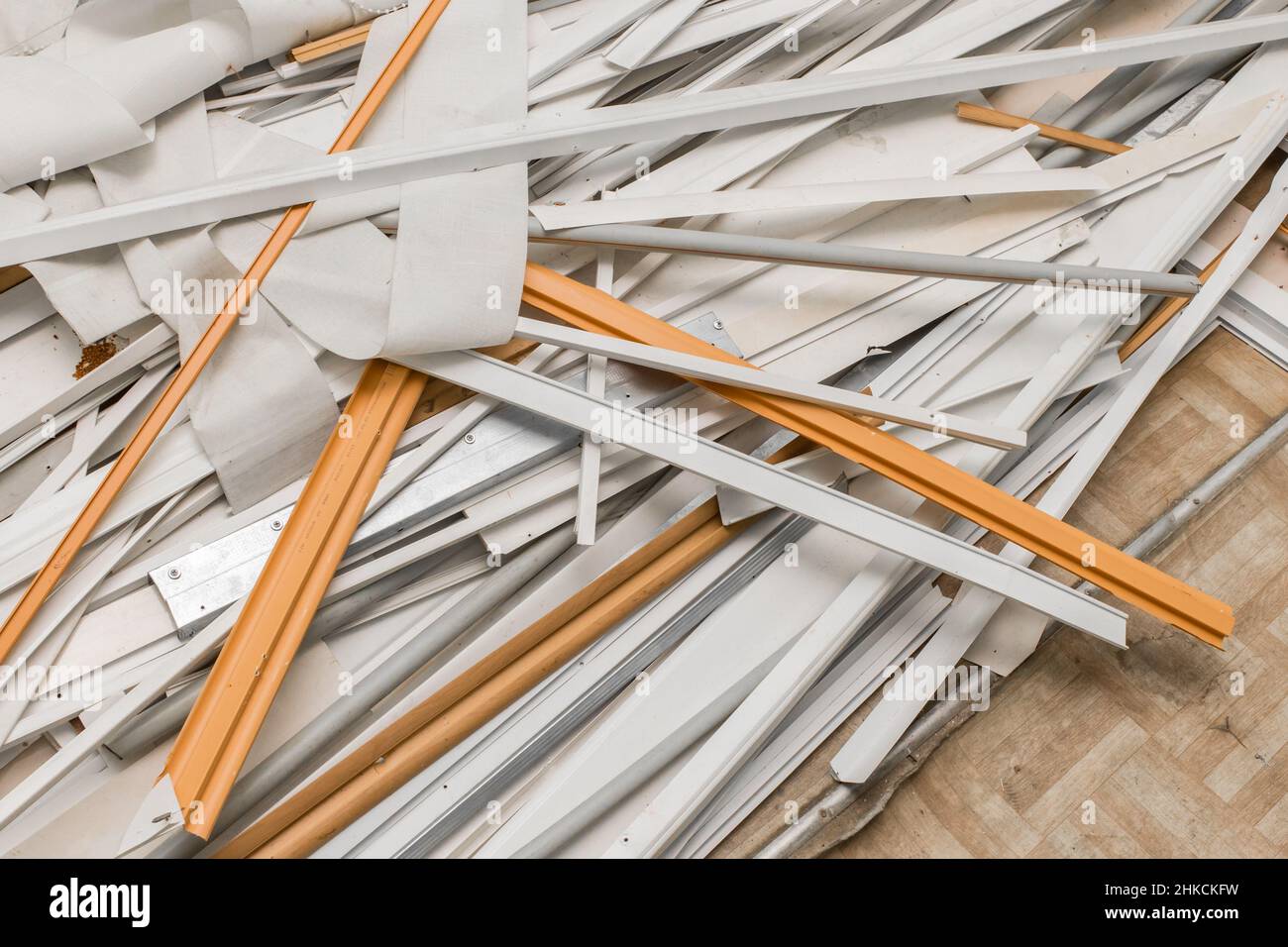 Plastic waste dirty materials old garbage disposal recycle Stock Photo