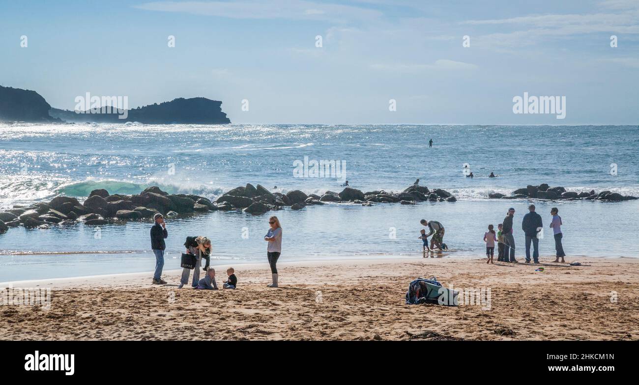 Australia, New South Wales, Central Coast, Avoca Beach rock pool Stock Photo