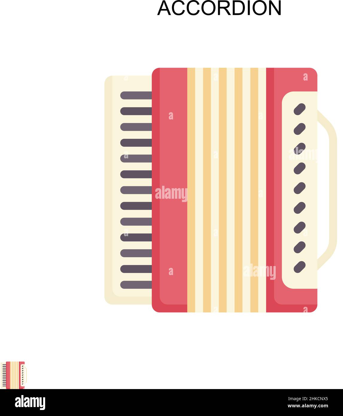 Accordion Simple vector icon. Illustration symbol design template for