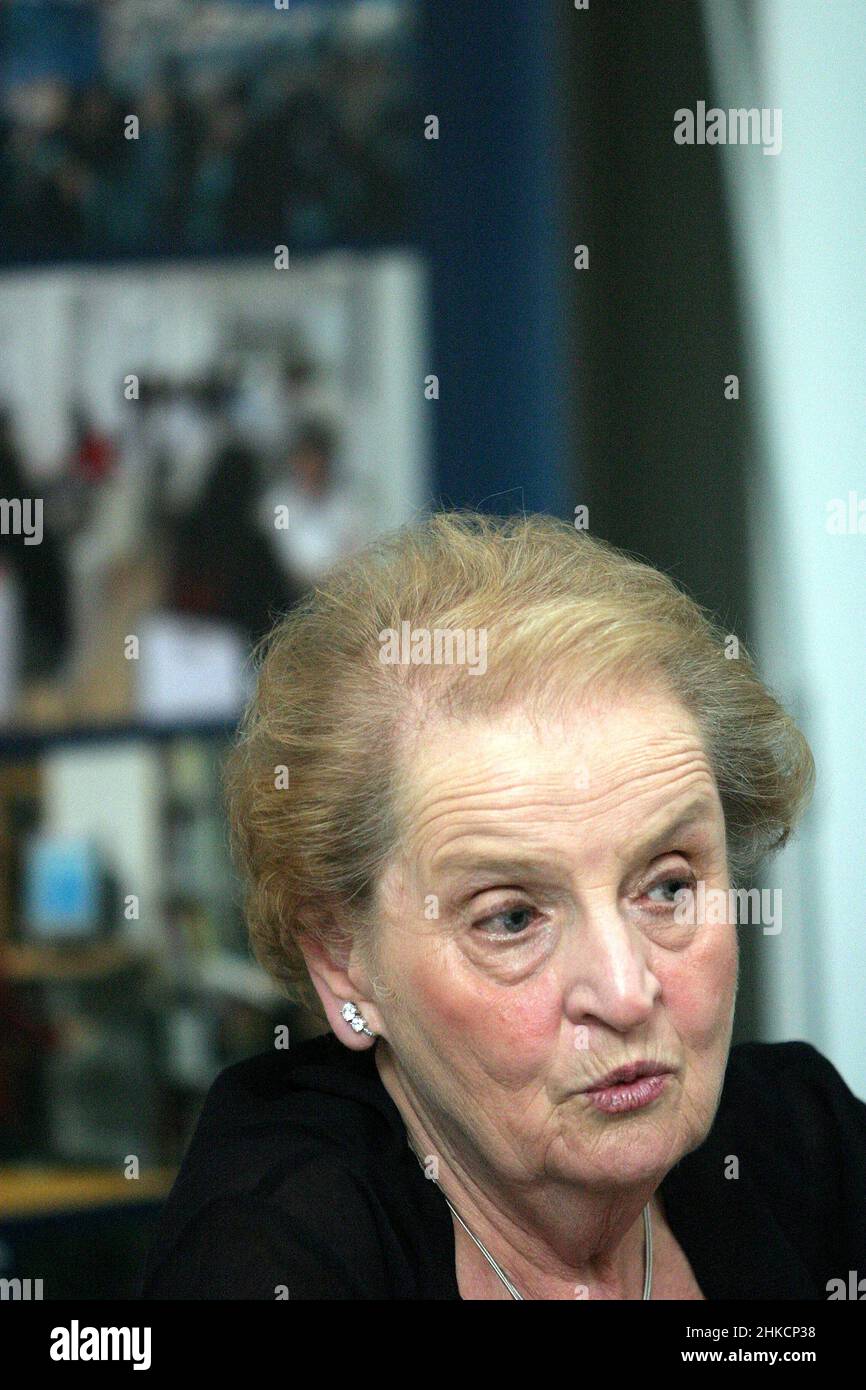 ISTANBUL, TURKEY - JULY 2: American politician and diplomat Madeleine Albright portrait on July 2, 2007, Istanbul, Turkey. She is the first woman to have become the United States Secretary of State. Stock Photo