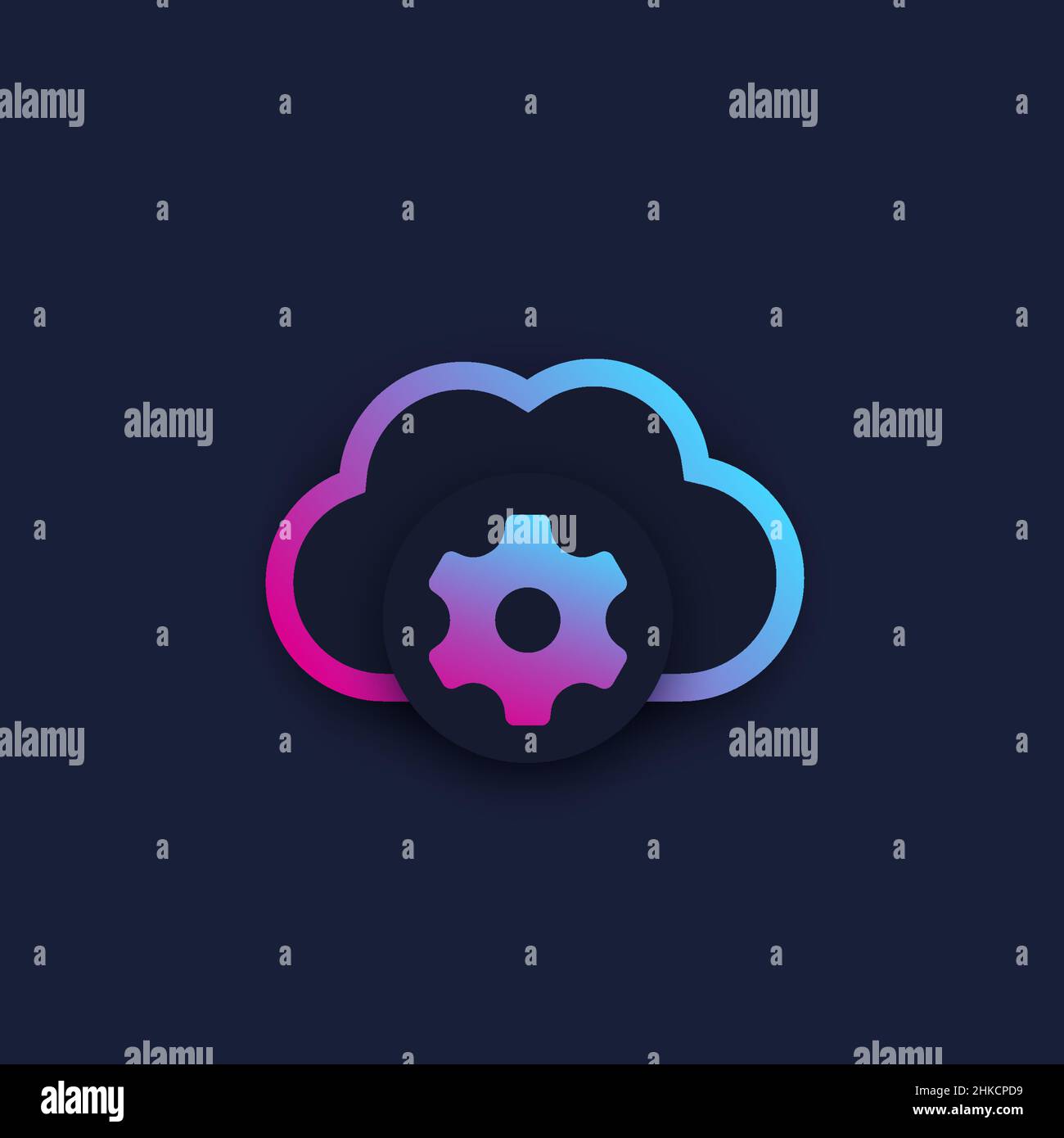 cloud computing logo design, vector Stock Vector