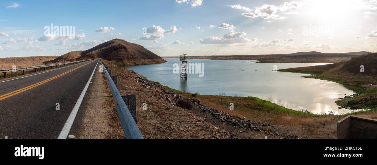 dam in the city of Banabuiu in the state of Ceará northeast of Brazil Stock Photo
