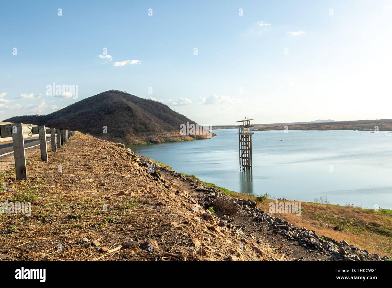 dam in the city of Banabuiu in the state of Ceará northeast of Brazil Stock Photo