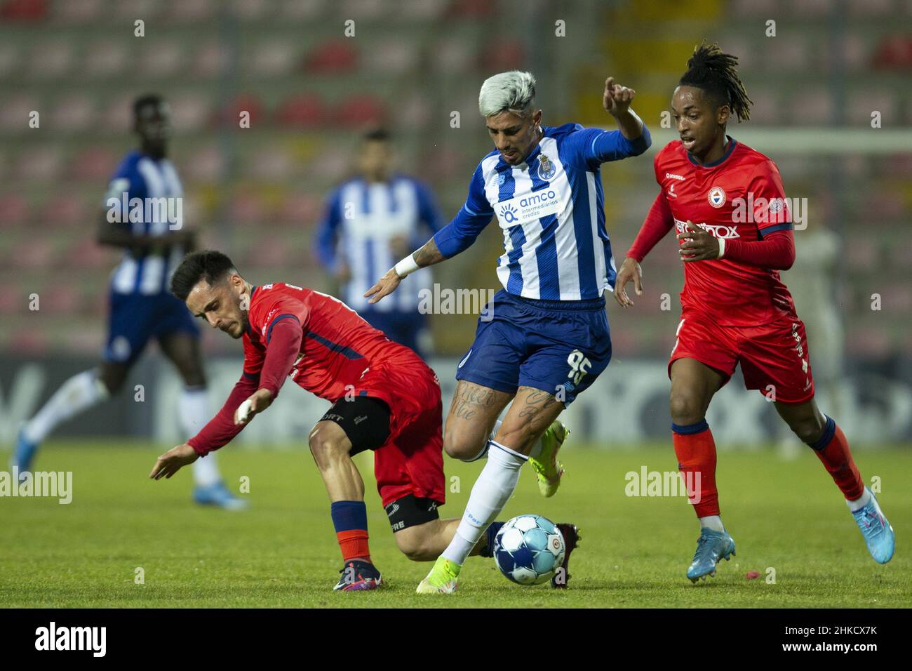 Trofa, 03/02/2022 -CD Trofense hosted FC Porto B this afternoon at Estádio  do Trofense, in a game of the 18th of League 2 2021/22 Leonardo Borges,  Daniel Liberal (Pedro Correia/Global Images/Sipa USA