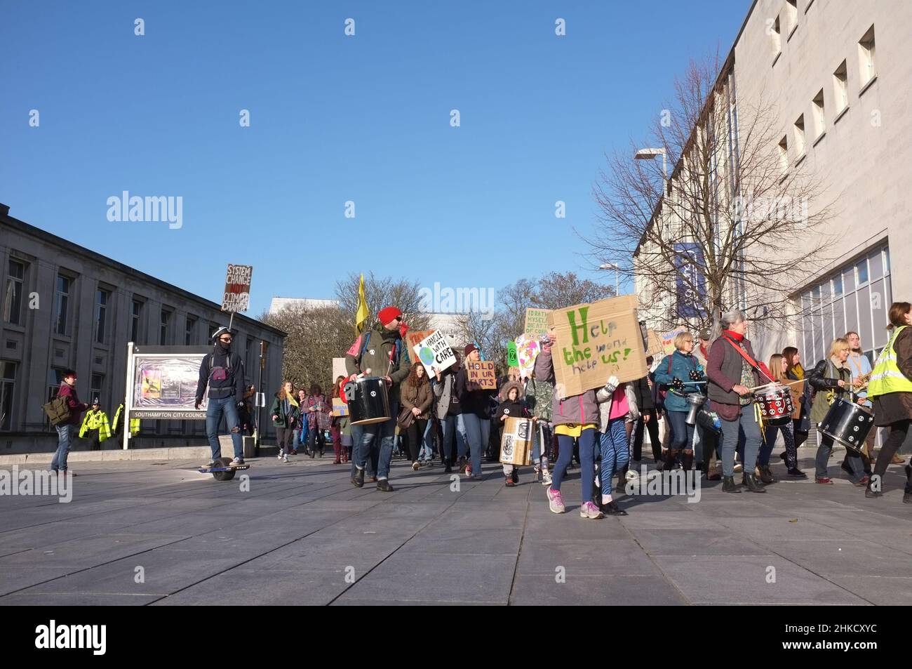 Extinction rebellion protest in Southampton,city centre Stock Photo