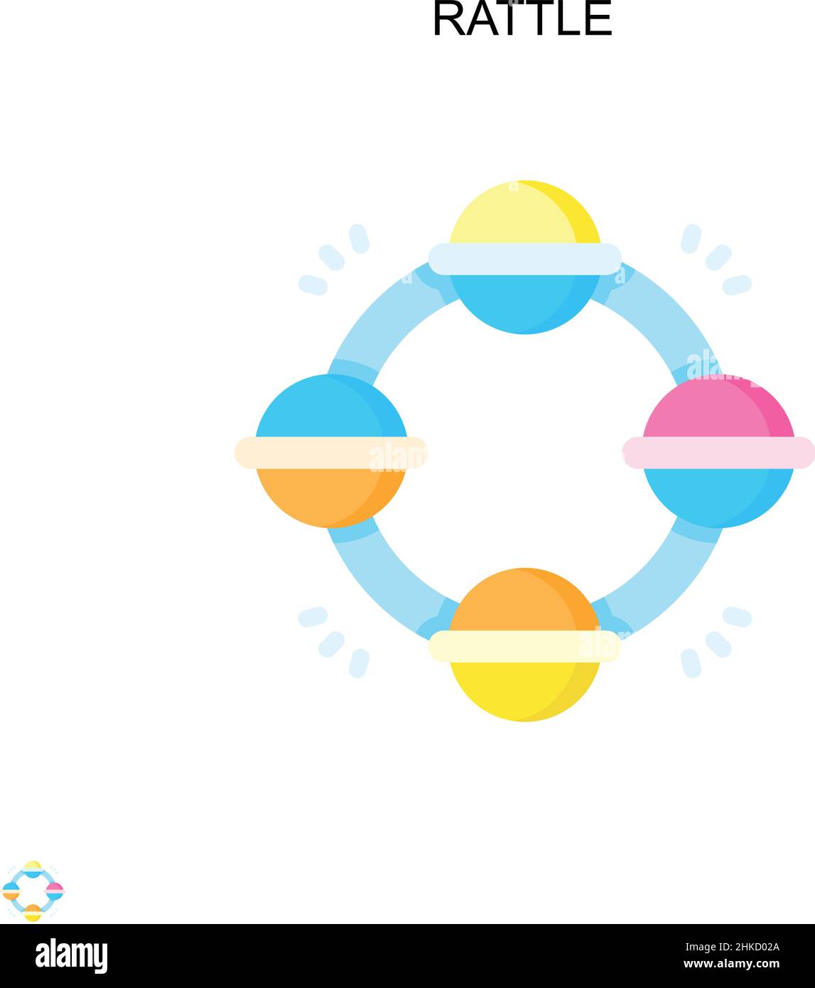 Rattle Simple vector icon. Illustration symbol design template for web ...