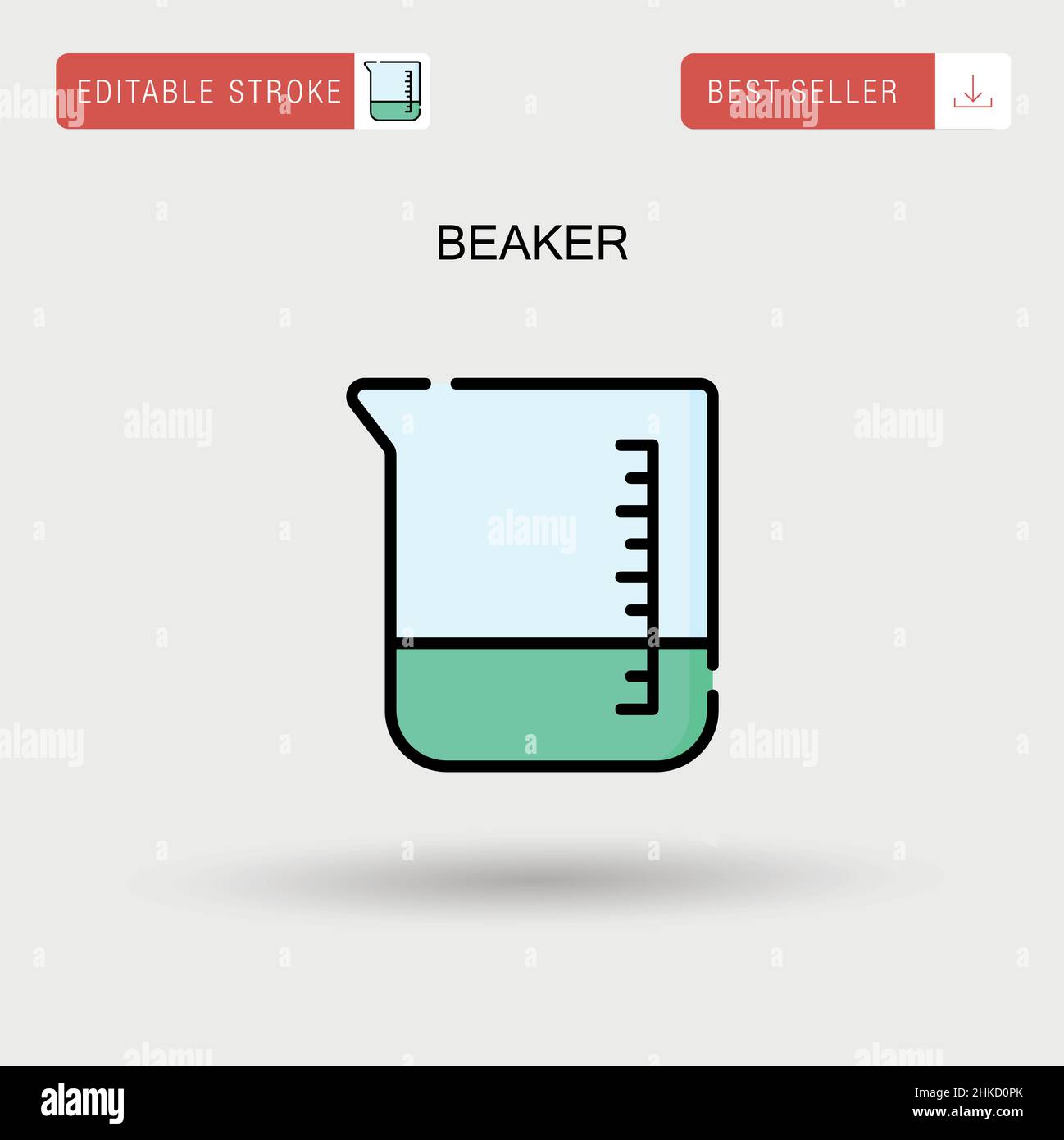 Beaker of water Stock Vector Images Alamy