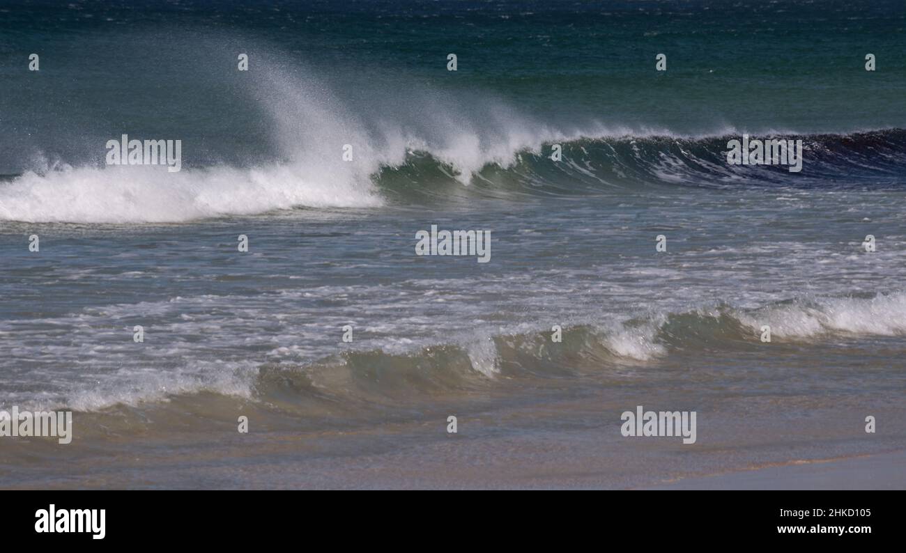 Waves of the atlantic coast of The Outer Hebridean Isle of Harris Stock
