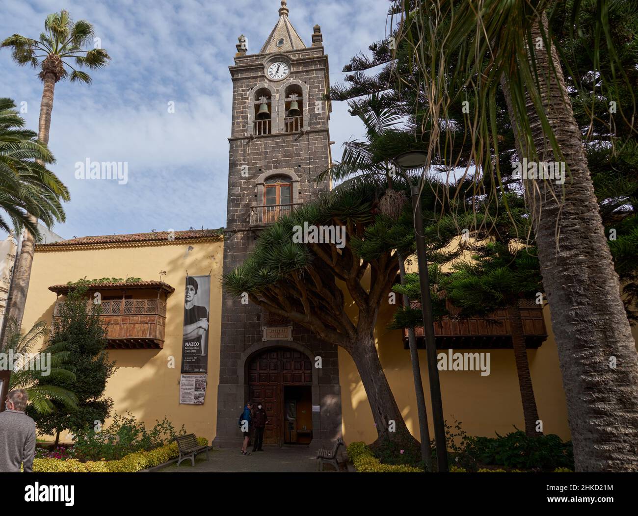 Kirche und ehemaliges Kloster San Agustín, heute Bildungsinstitut Instituto Canarias Cabrera Pinto, La Laguna, Teneriffa, Spanien Stock Photo
