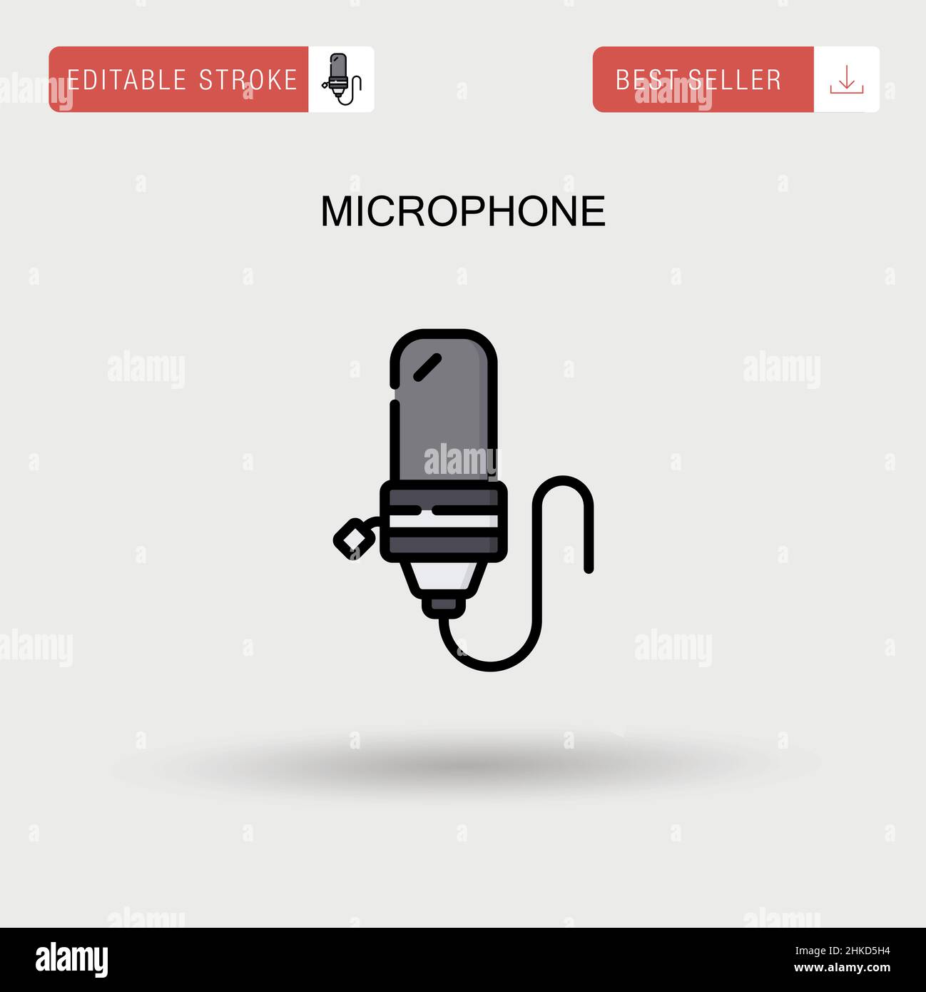 Microphone Simple vector icon Stock Vector Image & Art - Alamy