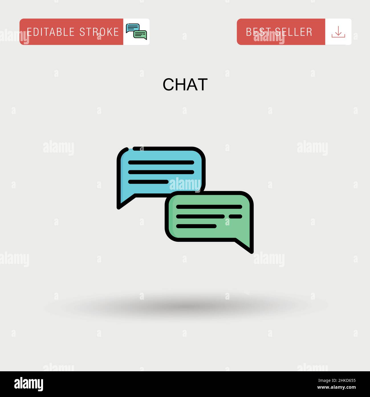 Chat Simple vector icon Stock Vector Image & Art - Alamy