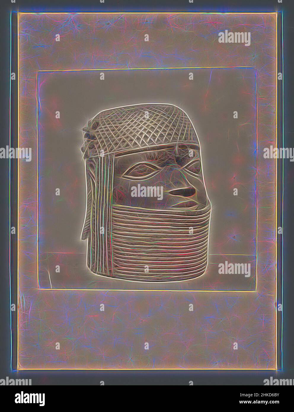 Inspired by Bronze statue of a head from Benin, 1880 1940, baryta