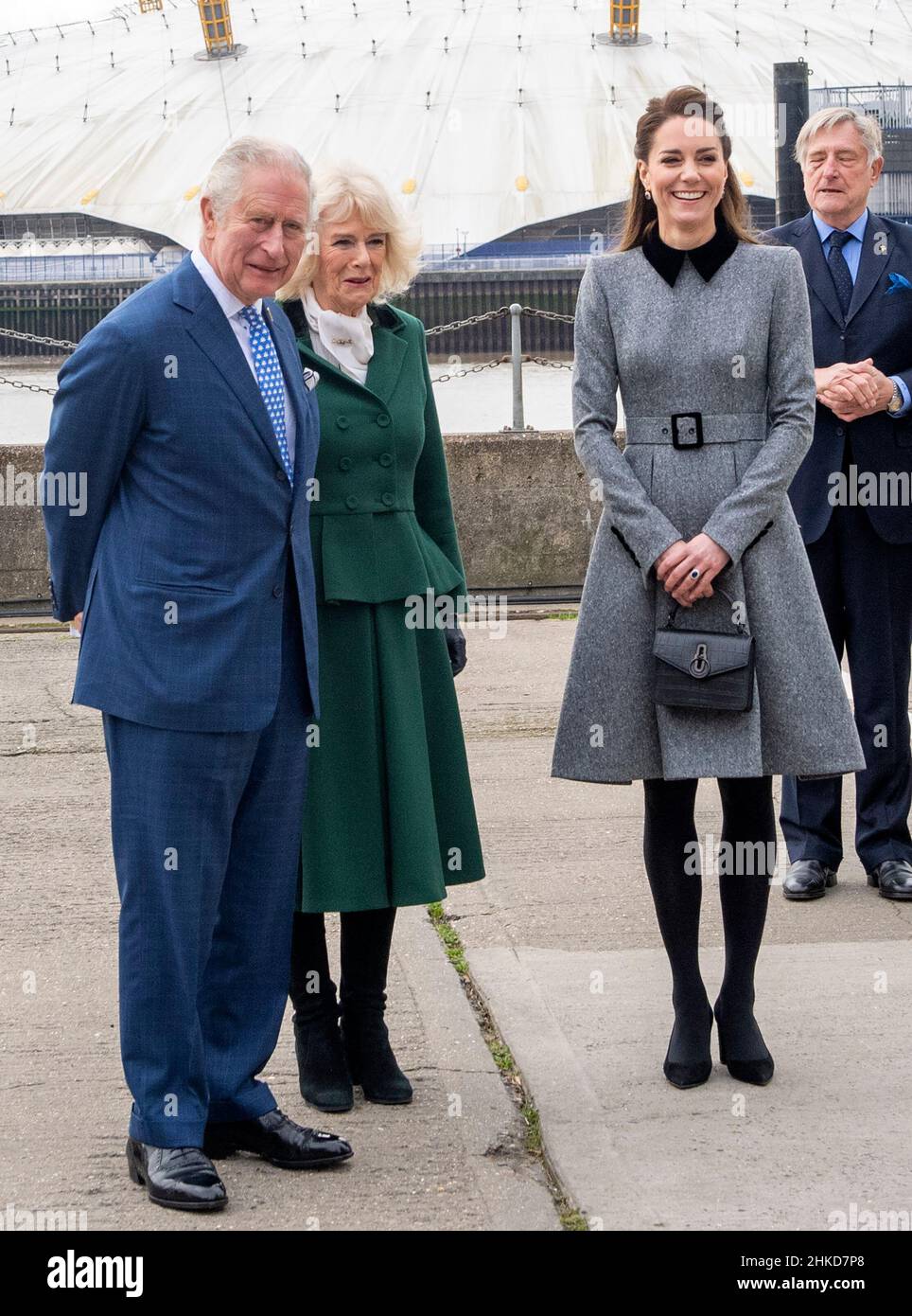 London, UK. 3rd Feb, 2022. Prince Charles, Prince of Wales, Camilla, Duchess of Cornwall and Catherine, Duchess of Cambridge visit The Prince's Foundation training site for arts and culture at Trinity Buoy Wharf in London, England. Credit: Anwar Hussein/Alamy Live News Stock Photo