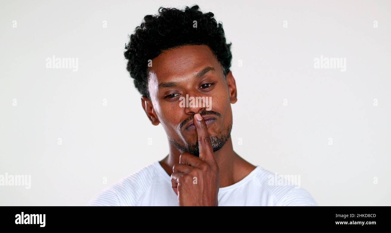 Serious black woman deeply hi-res stock photography and images - Alamy