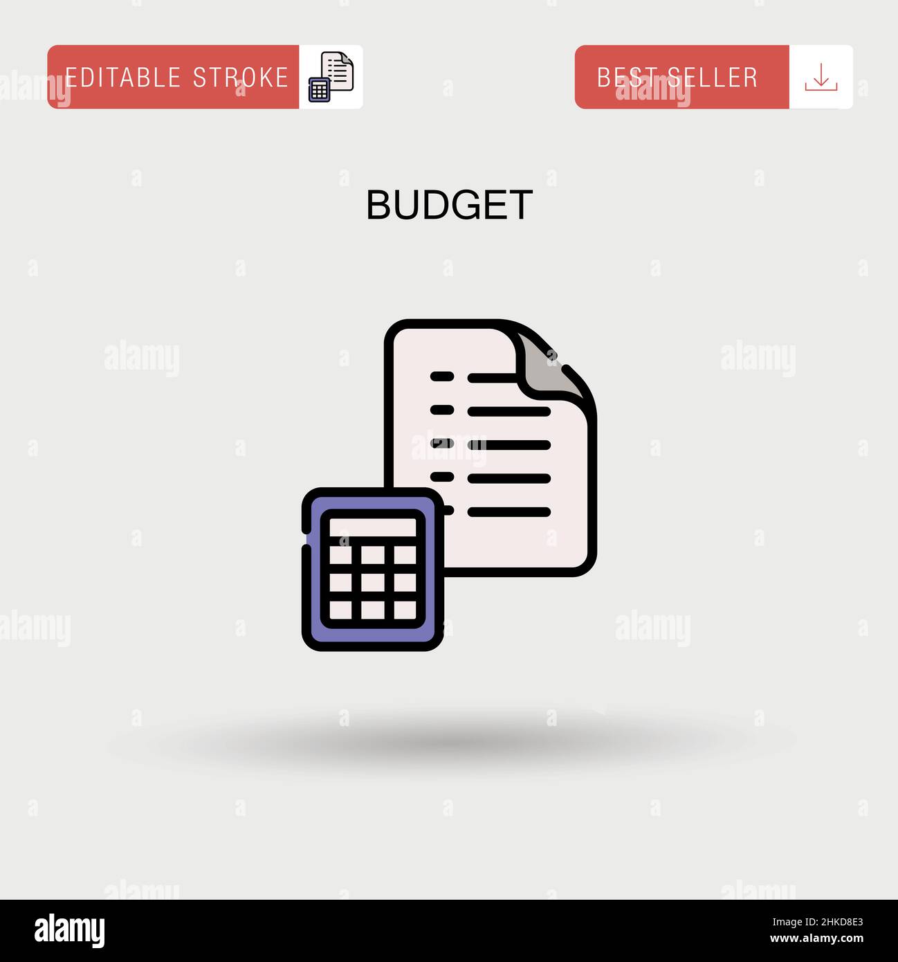 Budget Simple vector icon. Stock Vector